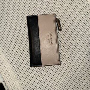 Kate Spade Two-Tone Black and Cream Snap wallet with card slots